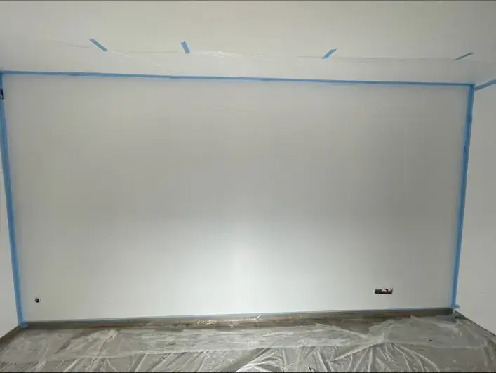 Tracé préparatoire d'un décor géométrique mural